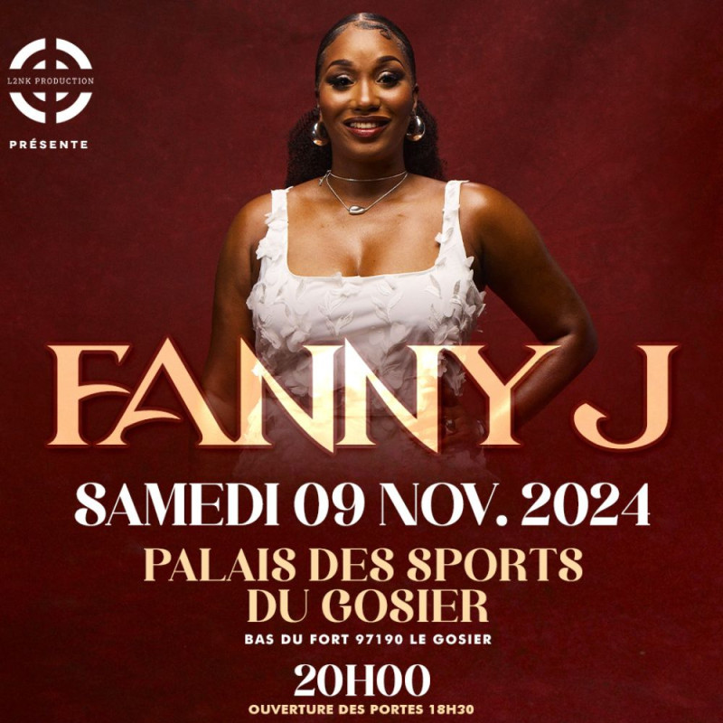 FANNY J en concert, le 09 Novembre à 20h au Palais des Sports