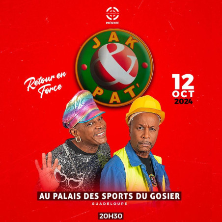 JAK & PAT' Samedi 12 Octobre à 20h au Palais des Sports