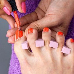 Les fêtes arrivent !! Pieds, Mise en Beauté de l'ongle + Vernis semi-permanent • Jachel NAils