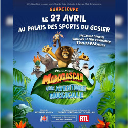 MADAGASCAR, la comédie musicale officielle - Dimanche 27 avril, 15h - Palais des Sports du Gosier