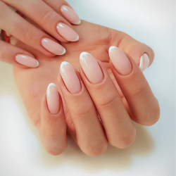 Ongles sublimes avec la Pose de GEL X et vernis semi-permanent • Fleur de coton